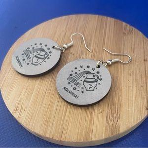Aquarius Zodiac Sign Earrings